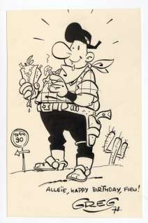 Greg - Dessin original - Achille Talon - Hommage Ã  Chic Bill - (1978) | Catawiki