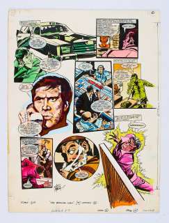 Six-Million Dollar Man original artwork (1975) painted and signed by Martin Asbury for Look-in 4 | Comic Book Auctions ltd