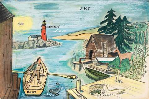 LUDWIG BEMELMANS "Sky and Sea Landscape" | Swann Galleries