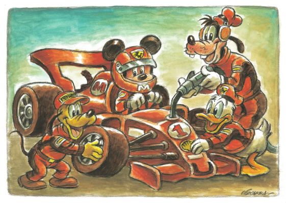 Disney Racing Team – Ferrari Pit Stop | Corner4art