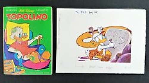 Topolino Libretto n. 876 - Marco Rota - Illustr. Origin. "Paperone all‘EtÃ  della Pietra" - Loose page - First edition - (1972)