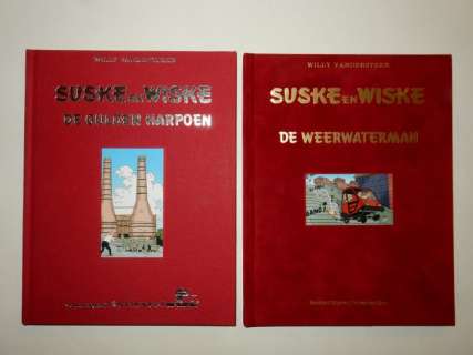 Geerts, Paul / Luc Morjaeu + Studio Vandersteen | Suske en Wiske - Luxe Weerwaterman + Gulden harpoen - Met 2 opdrachttekeningen en gesigneerde prent - Cartonné - EO - (2006) | Catawiki
