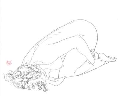 Serge Baeken - Originele tekening - Modelschets 5766 - Charlotte - (2020) | Catawiki