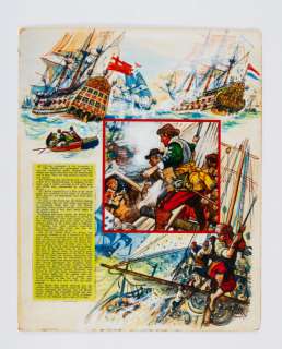 Look and Learn original back cover artwork (1968) Defeating The Dutch… | Comic Book Auctions ltd