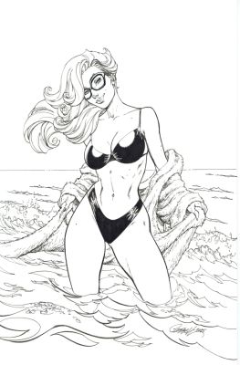 J.Scott Campbell - Marvel Swimsuit # 1 Black Cat
