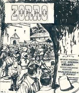 Kresse, Hans G. - Originele pagina - Zorro - Het stierengevecht - (1964) | Catawiki