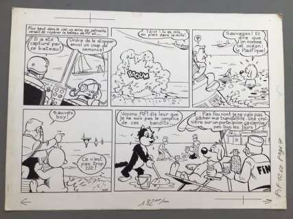 Cance, Louis | Cance, Louis - Demi-planche originale - Pif le chien - Apollo 11 - (1969) | Catawiki