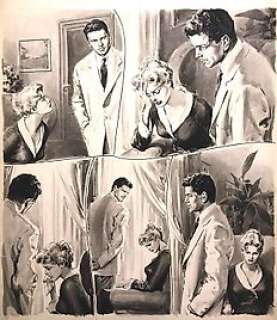 Walter Molino | Marilyn Monroe - Walter Molino - Original Page "La Paccatrice", page 1 - Grand Hotel #600 - Page volante - Exemplaire unique - (1957) | Catawiki