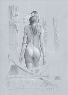 Giuseppe de Luca | Pin Up - G. De Luca - original artwork - Page volante | Catawiki