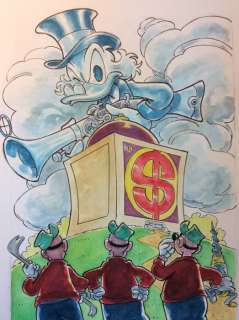 Alessandro Gottardo Il Bellissimo | Donald Duck - â€œGrosso tesoro, grossi rischiâ€ - Page volante - Exemplaire unique - (2020/2020) | Catawiki