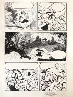 Giorgio Cavazzano | Paperinik - Giorgio Cavazzano - tavola originale - Firmata - Page volante - Exemplaire unique | Catawiki