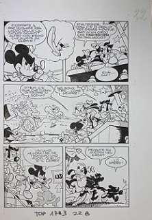 Massimo de Vita | Topolino #1783 - Massimo De Vita - Tavola Originale "Alla ricerca della pietra zodiacale" Pag. 22 - Page volante - Exemplaire unique - (1990) | Catawiki