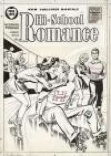 Jack Kirby | HI-SCHOOL ROMANCE #54 LARGE COVER, KIRBY’S "Archie & Veronica" roller-skating 1956 | Pedigree Comics