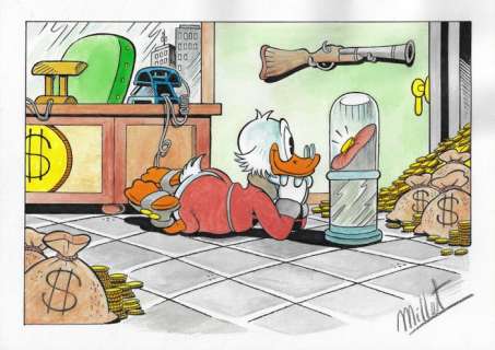 Millet | Scrooge McDuck - Millet - Original Drawing | Catawiki
