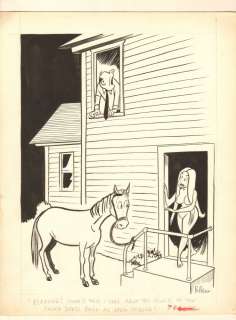 Bo Brown - Nude Babe Lady Godiva Gag - Humorama - Signed