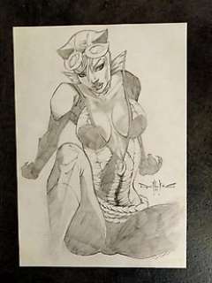 Pasquale Qualano - Catwoman - Original Sketch by Pasquale Qualano - Page volante - Exemplaire unique