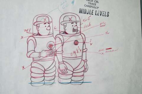 Herge | Tintin - Explorers to the Moon - Original Animation Production Drawing - - (1960) | Catawiki