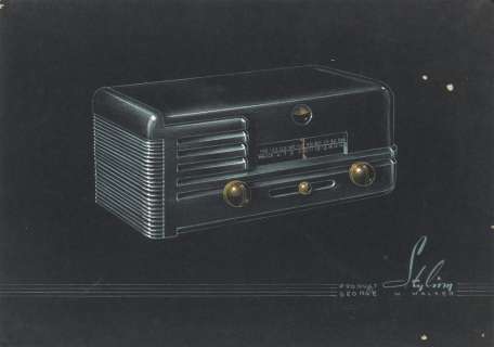 (INDUSTRIAL DESIGN / ADVERTISING.) Designs for RCA Radios. | Swann Galleries