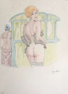 Leone Frollo | Pin Up - Leone Frollo - Illustrazione originale - Page volante | Catawiki