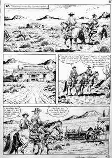 Giacomo Danubio | Tex n. 661 - G. Danubio - 2x Tavole originali "Ricercato vivo o morto!" - Page volante | Catawiki