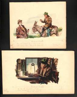 Hardee, Jack | Jack Hardee - 2 Originele aquarellen op tekenboard - 2 illustraties voor een kinderboek - (1945/1950) | Catawiki