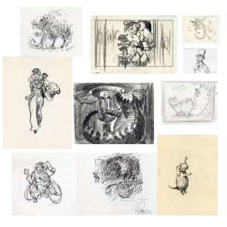 Ken Anderson | Pete’s Dragon - 10 Original production drawings - Ken Anderson - Exemplaire unique - (1977) | Catawiki