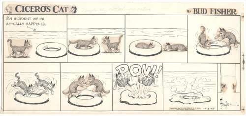 Bud Fisher | Fisher - CICERO’S CAT "Maybe the cat should retire." (10/5/1947) | Russ Cochran