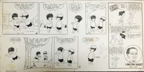 Morrie Turner - Wee Pals Comic Strip- 1970- Signed