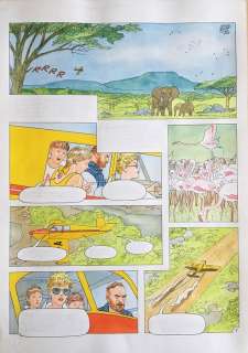 Attilio Micheluzzi | Attilio Micheluzzi - tavola originale "Nel segno dell’Africa" - Page volante - Exemplaire unique | Catawiki