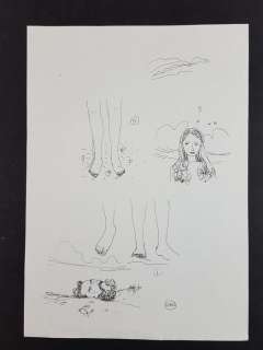 Gian Alfonso Pacinotti | Gipi - Illustrazioni Originali "A Piedi Nudi Sulla Spiaggia" - Firmate - Page volante - Exemplaire unique | Catawiki