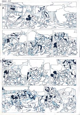 Daan Jippes, Walt Disney, original with Goofy, Mickey Mouse and Donald Duck | Comic Art Masters