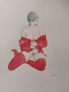 Leone Frollo | Leone Frollo - acquerello originale - Firmato - Page volante - Exemplaire unique | Catawiki