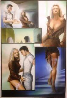 Lorenzo Sperlonga | Sperlonga, Lorenzo - Original painted page - Angel Baby - Published in Hustler’s Brown Sugar - Page volante - (1999) | Catawiki