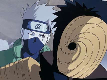 Studio Pierrot | Naruto - Animation cel of Kakashi and Tobi - with copy background | Catawiki