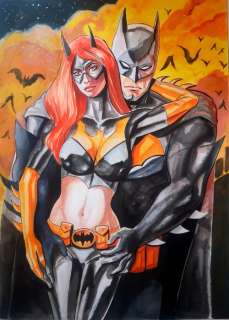 Candita, Giuseppe | Candita, Giuseppe - Original drawing - Batgirl and Batman - (2021) | Catawiki