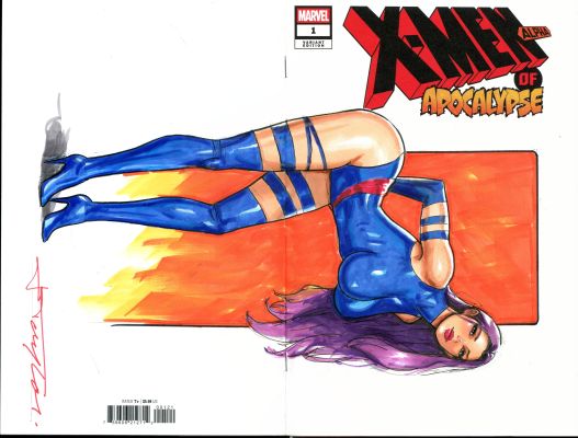 Jeff Taylor - Psylocke Foldout Sketch Cover by Jeff Taylor