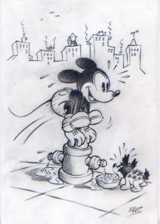 Xavi (Xavier Vives Mateu) | Mickey Mouse - Original drawing by Xavi - Jumping Mickey - Size: 21 x 29,7 cm. - (2020) | Catawiki