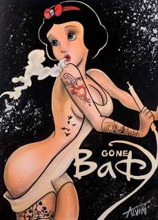 Alvin Silvrants | Snow White gone bad - Original drawing in colour by Alvin Silvrants | Catawiki