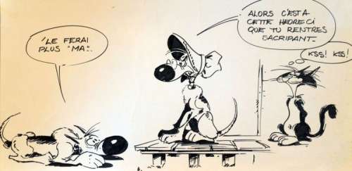 MORRIS - Lot 533 - Lucky Luke Rantanplan et sa maman Immense dessin en...