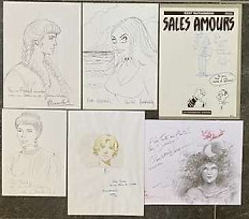 Craenhals / Chaillet / Hutchinson / Krassinsky / Watch / Montgermont - Craenhals / Chaillet / Hutchinson / Krassinsky / Watch / Montgermont - 6 x dessin original dédicacé - (1987/2008)