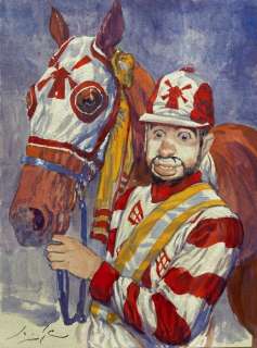 Smudja, Gradimir | Smudja, Gradimir - Dessin original couleur - Jockey | Catawiki