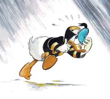 Tony Fernandez, Disney Artist | Donald Duck Facing the Storm - Original Painting - Tony Fernandez Signed - 50 x 32 cm - Acrylic Art | Catawiki