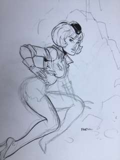 Meynet, Félix | Meynet, Félix - Crayonné original - Hommage Ã  Natacha | Catawiki