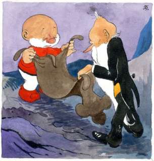 Dulieu, Jean | Dulieu, Jean - Originele aquarel - "Paulus en Professor Punt met platte Gregorius - gepubliceerd in EVA - (1963) | Catawiki