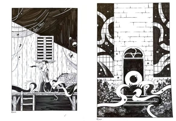 Borja González | Conjunto de portadas de HP Lovecraft «La sombra sobre Innsmouth» y «Libro de lugares comunes». | The Comic Art Agency