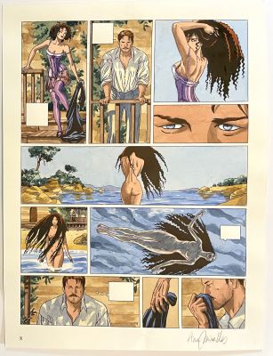Ana Miralles | Djinn 3 page 8 (30x40cm) + 10 sketches | Thornbush Art