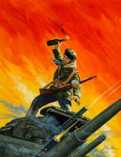 Mort KÃ¼nstler (American, b. 1931)
 Molotov Cocktail, Mens Pictorial Magazine cover, June 1957
 Gouache on board
 21.75 x... | Heritage