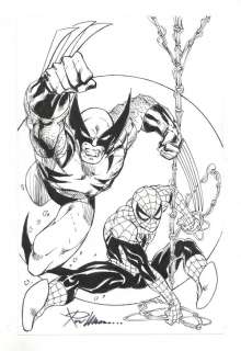 Wolverine and Spider-Man Sketch by Ron Williams | mycomicshop.com