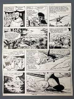 Eddy Paape - Paape - Planche originale (p.8) - Marc Dacier T10- Les négriers du ciel - (1964)