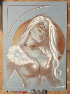 Luca Strati | L. Strati - Original Artwork "Black Cat Bust" - Page volante - Exemplaire unique (2021) | Catawiki